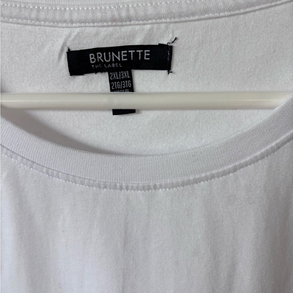 Brunette The Label White Short Sleeve Tee - Picture 2 of 4